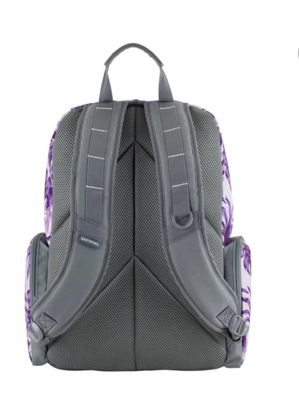Eastsport Purple Floral Backpack with Grey Accents